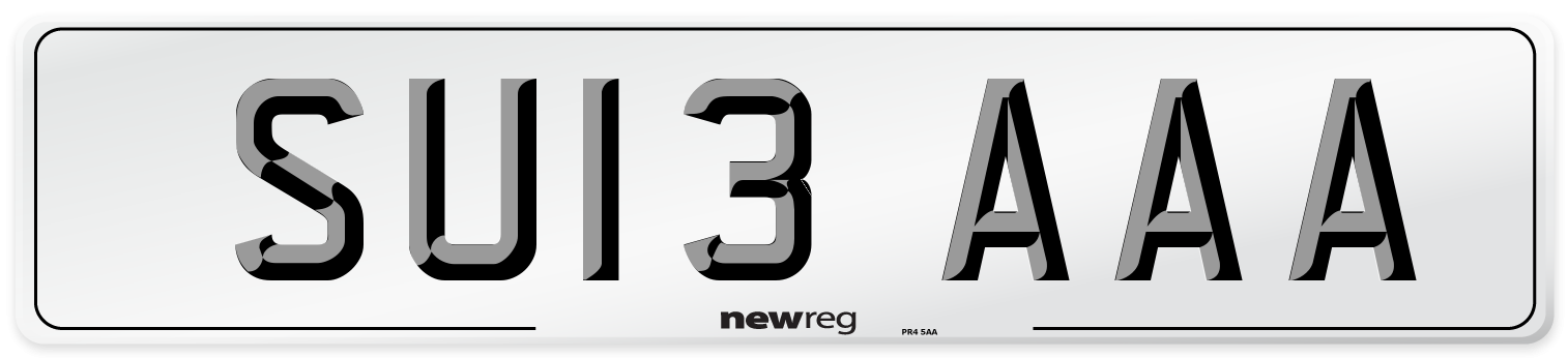 SU13 AAA Number Plate from New Reg